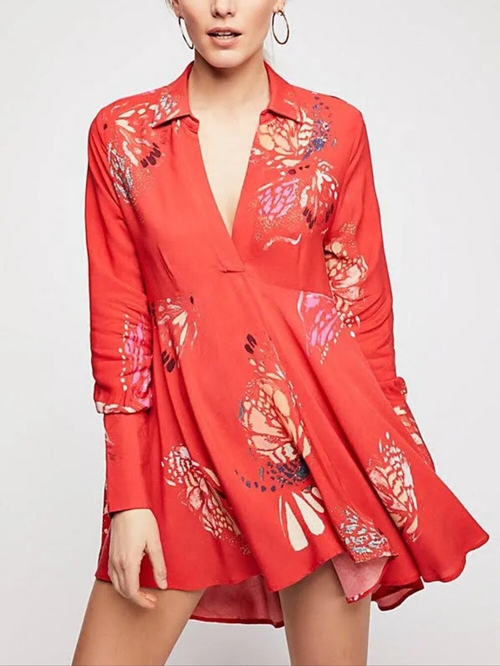 Free People Field of Butterflies Tunic/Mini Dress